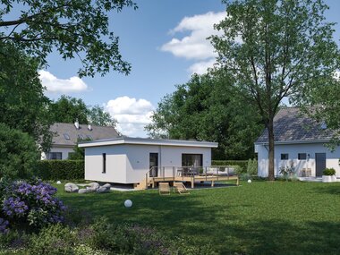 Kompakte Bungalows Eigentumswohnung im eigenen Garten Baufritz